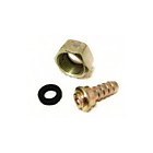 Гайка штуцер газовый на пропановый баллон с нипелем 9 мм